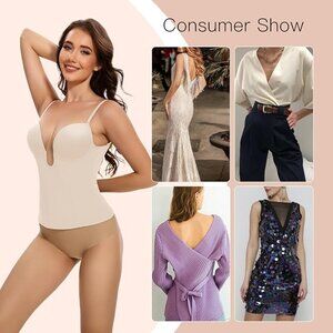 Slimers Backless Plunge Push Up Bra